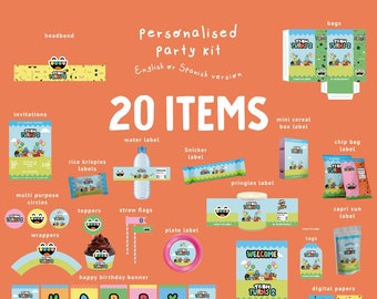 Toca Life party decoration. Printable Toca Life. Toca Life party kit. TOBOPR