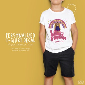 Luli Pampin Iron On Transfer or sublimation design . Luli Pampin custom shirt. Luli Pampin Party supplies. LUPAPR