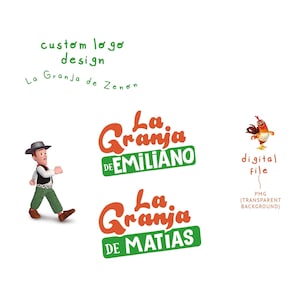 Logotipo personalizado La Granja de Zenon, logotipo inspirado na Fazenda Zenon GRZEPR