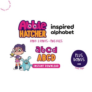 Alfabeto inspirado em Abby Hatcher, fonte inspirada em Abby Hatcher ABHAPR