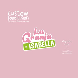 La Granja de Zenon girly version custom logo, Zenon Farm pink inspired logo GRZEPR