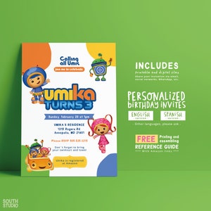 Team Umizoomi invitation. geo and millie umizoomi invitation. Umicar Party invitation. TEUMPR
