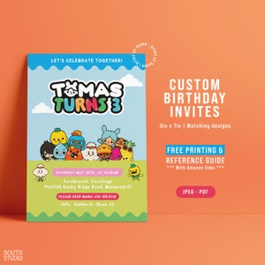 Toca Boca invitation. Toca life invitation. Toca Boca Party invitation. TOBOPR