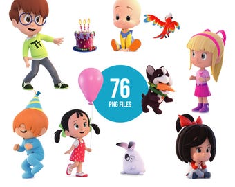 Cleo & Cuquin PNG Bundle - 76 Cleo und Cuquin Designs - Familia Telerin Clipart - Cleo, Cuquín, Maripí, Pelusín, Tete y Colitas HD Bilder