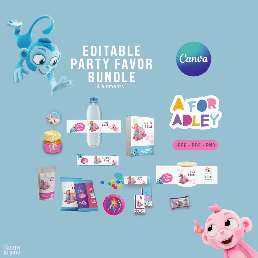A For Adley Birthday Party Bundle Personalized A For Adley Party a-for-adley-birthday-party-bundle-personalized-a-for-adley-party
