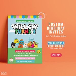 Toca Boca invitation. Toca life invitation. Toca Boca Party invitation. TOBOPR