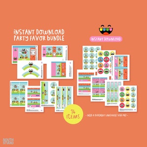 Instant download Toca Boca label bundle. Toca Life party treat label bundle. Toca World ready made TOBOPR