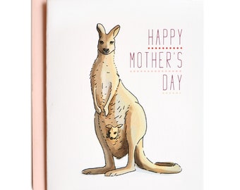 Kangaroo Mother's Day Card