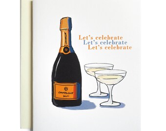 Let's Celebrate Champagne Card