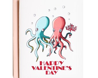 Octopus Valentine's Day Card