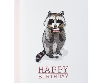 Raccoon Birthday Card