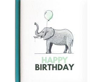 Elephant Birthday Card