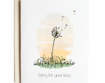 Dandelion Sympathy, Sorry for Your Loss Card