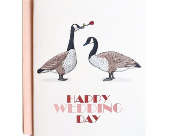 Goose/Geese Wedding Card