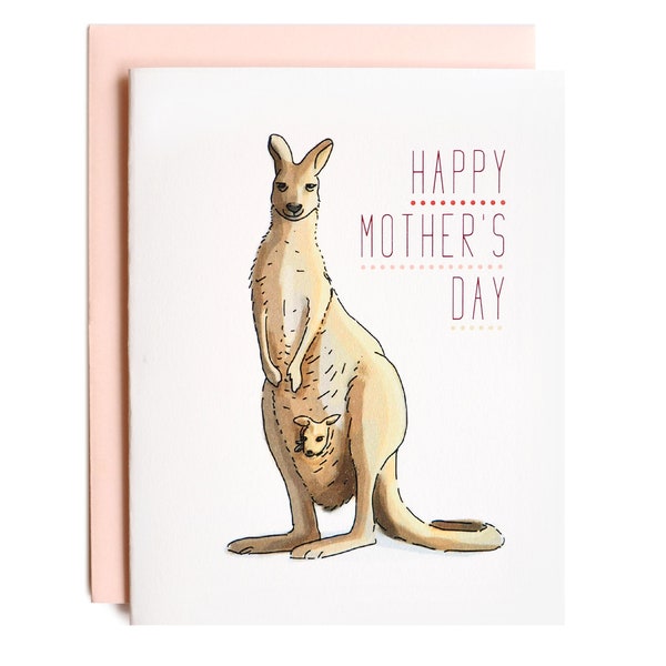 Kangaroo Mother's Day Card