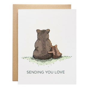 Bear Hug Sending You Love Sympathy/Condolences Card