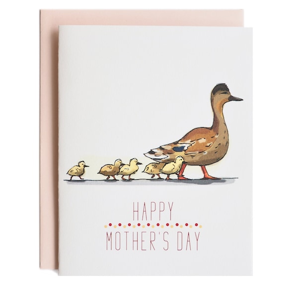 Mother Duck & Ducklings Happy Mother's Day Card