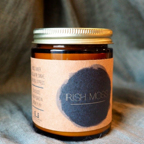 Irish Moss Natural Soy Candle Moss Amber Lavender Cypress Etsy