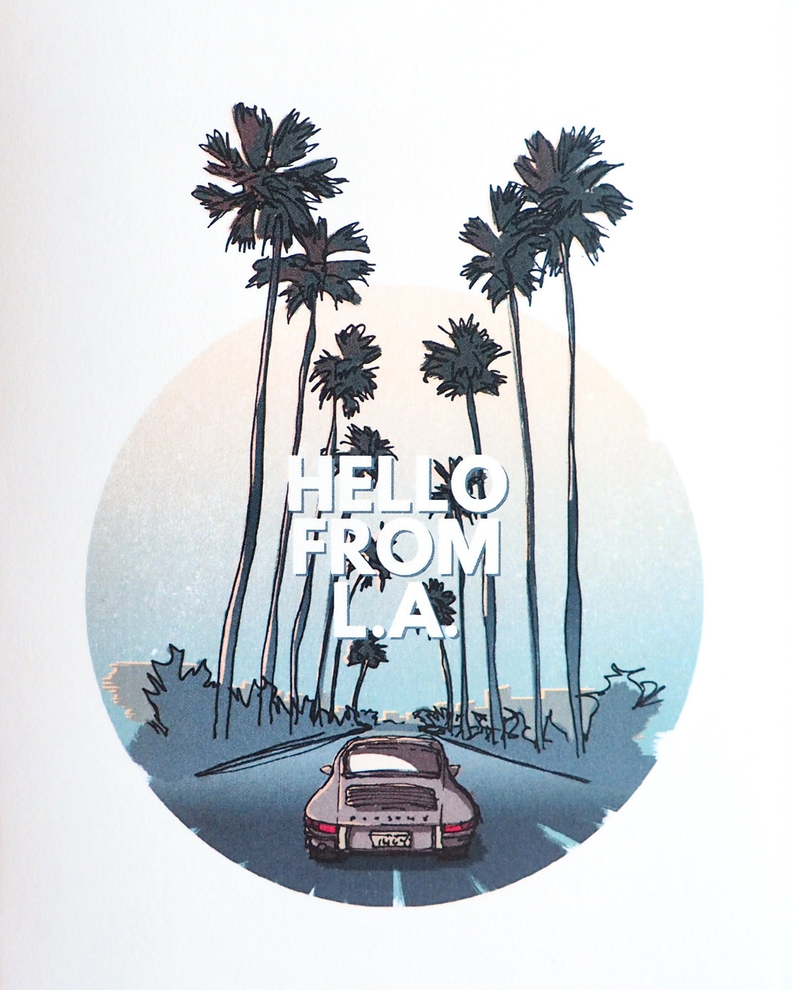Greetings From Los Angeles/l.a. Card Etsy