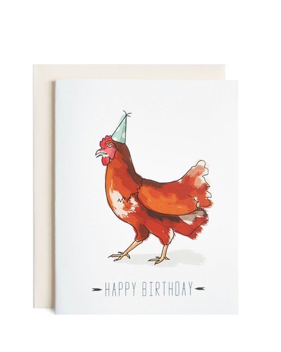Carte De Joyeux Anniversaire De Poulet Etsy Carte De Joyeux Anniversaire De Poulet Etsy