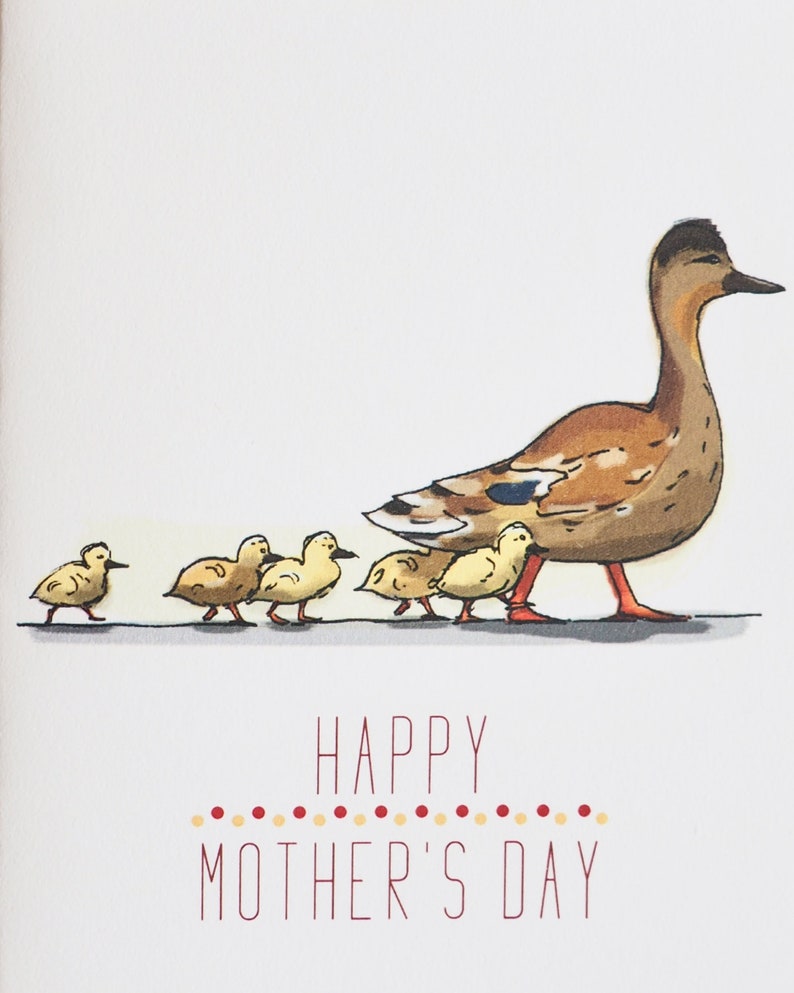 Mother Duck & Ducklings Happy Mother's Day Card - Etsy