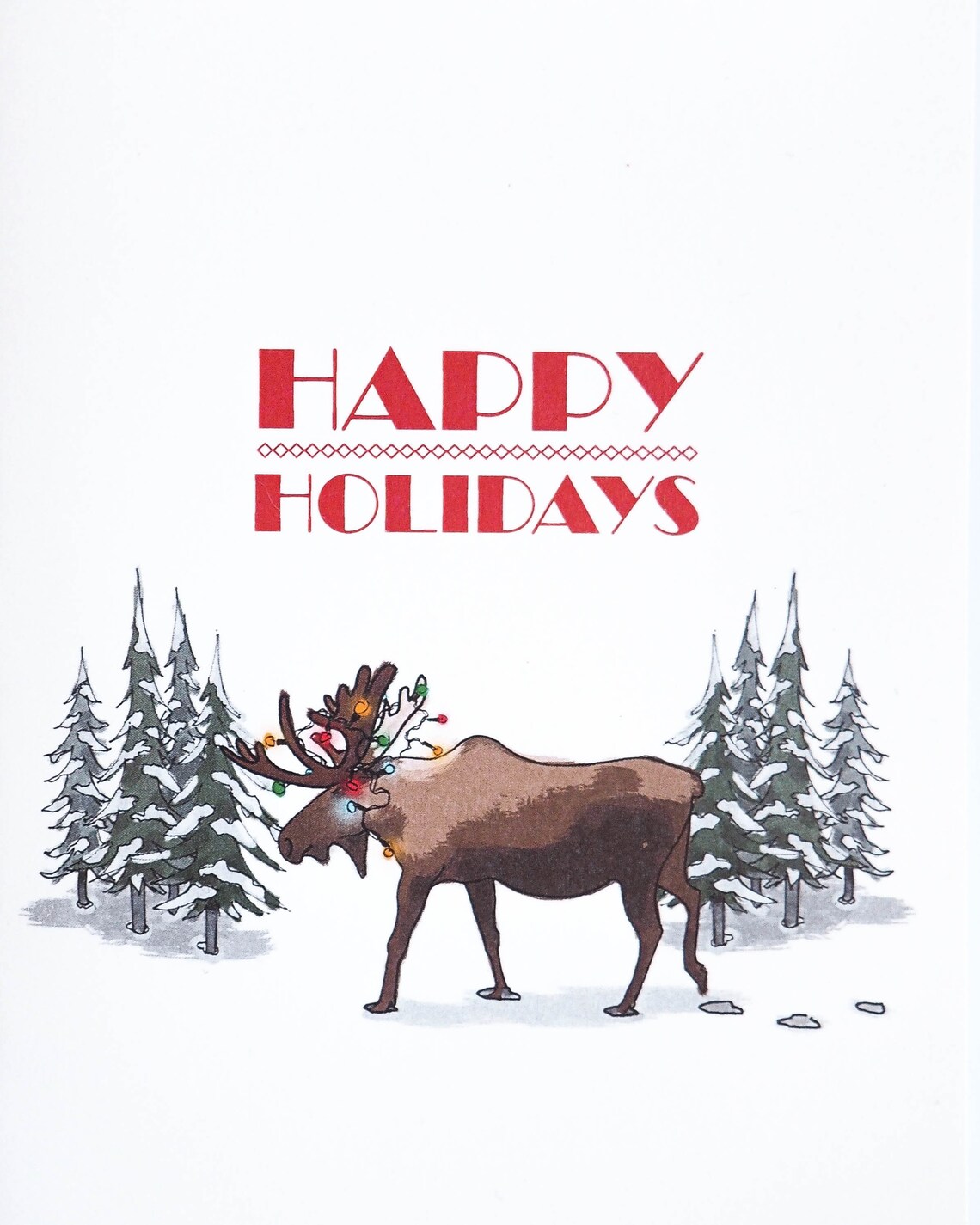 Moose Christmas Cards 