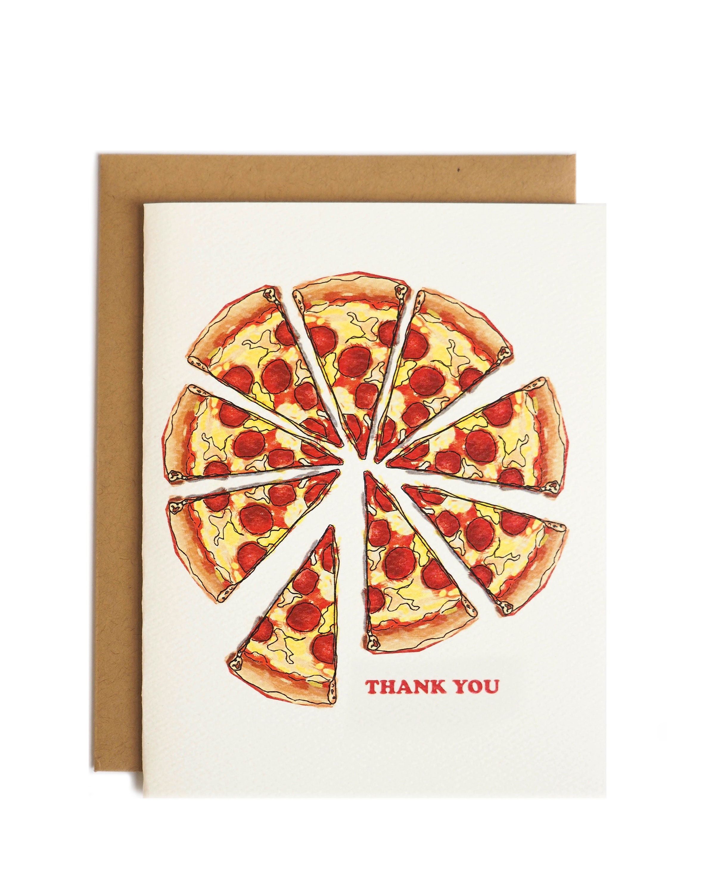 Pizza Thank You Card | Etsy