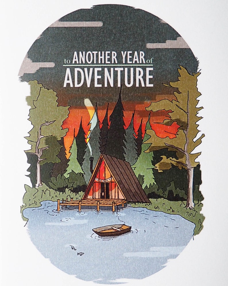 To Another Year of Adventure Camping Birthday/Anniversary Card image 2