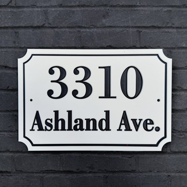 House Numbers Plaque Large Address Plaque Custom House Numbers Signs Horizontal HDPE Plastic Weather-Resistant