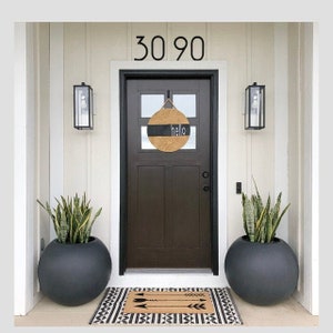 10 inch Art Deco Narrow Modern House Numbers Letters
