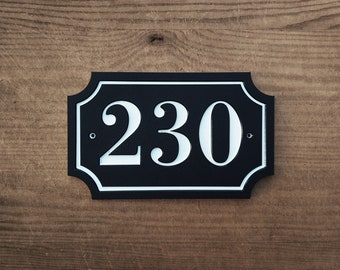 House Numbers Plaque Small Address Plaque Vertical Custom House Numbers Signs Horizontal HDPE Plastic Weather-Resistant