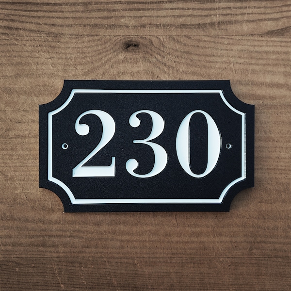 Placa de número de casa personalizada: plástico HDPE resistente a la intemperie