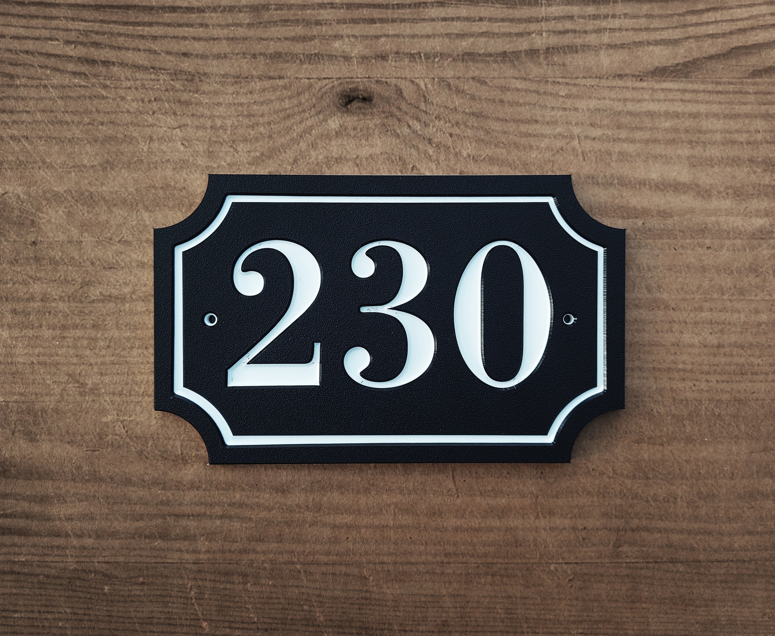 House Numbers Plaque Small Address Plaque Vertical Custom House Numbers Signs Horizontal HDPE Plastic Weather-Resistant