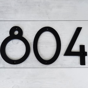 12 pulgadas Art Deco & Wider, Modern House Numbers Letters