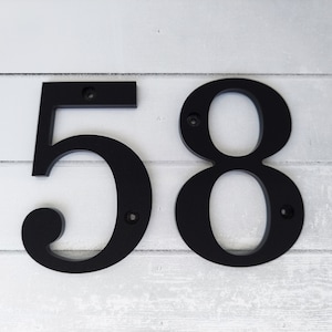 Letras de números de casas tradicionais e mais largas de 4 polegadas