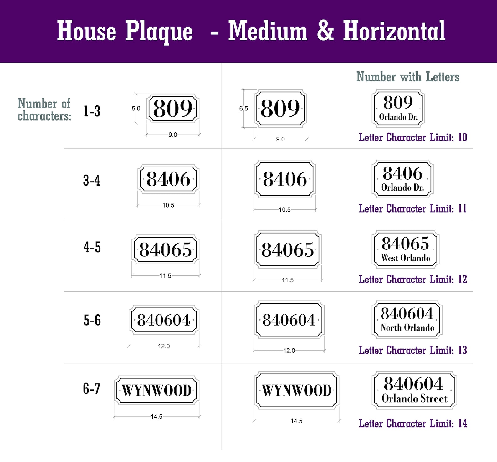 House Numbers Plaque Medium Size Address Plaque House Etsy Canada