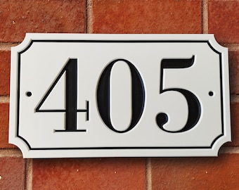 House Numbers Plaque Medium Address Plaque Vertical Custom House Numbers Signs Horizontal HDPE Plastic Weather-Resistant