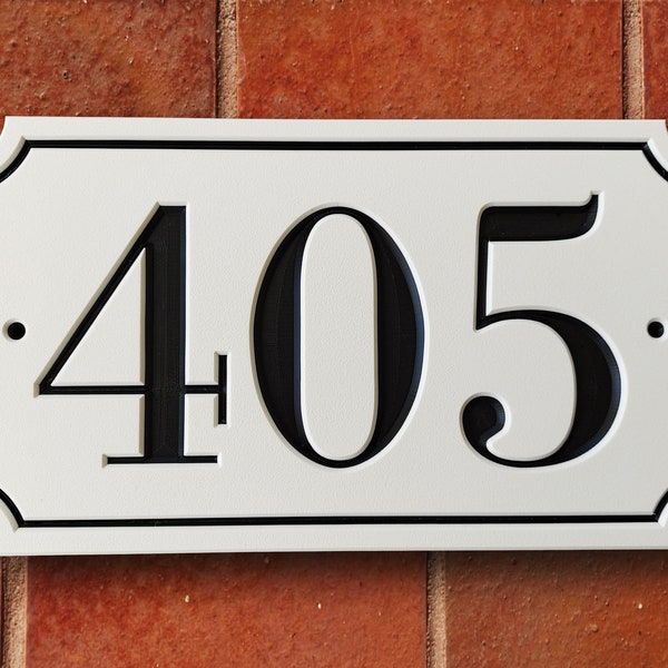 House Numbers Plaque Medium Address Plaque Vertical Custom House Numbers Signs Horizontal HDPE Plastic Weather-Resistant