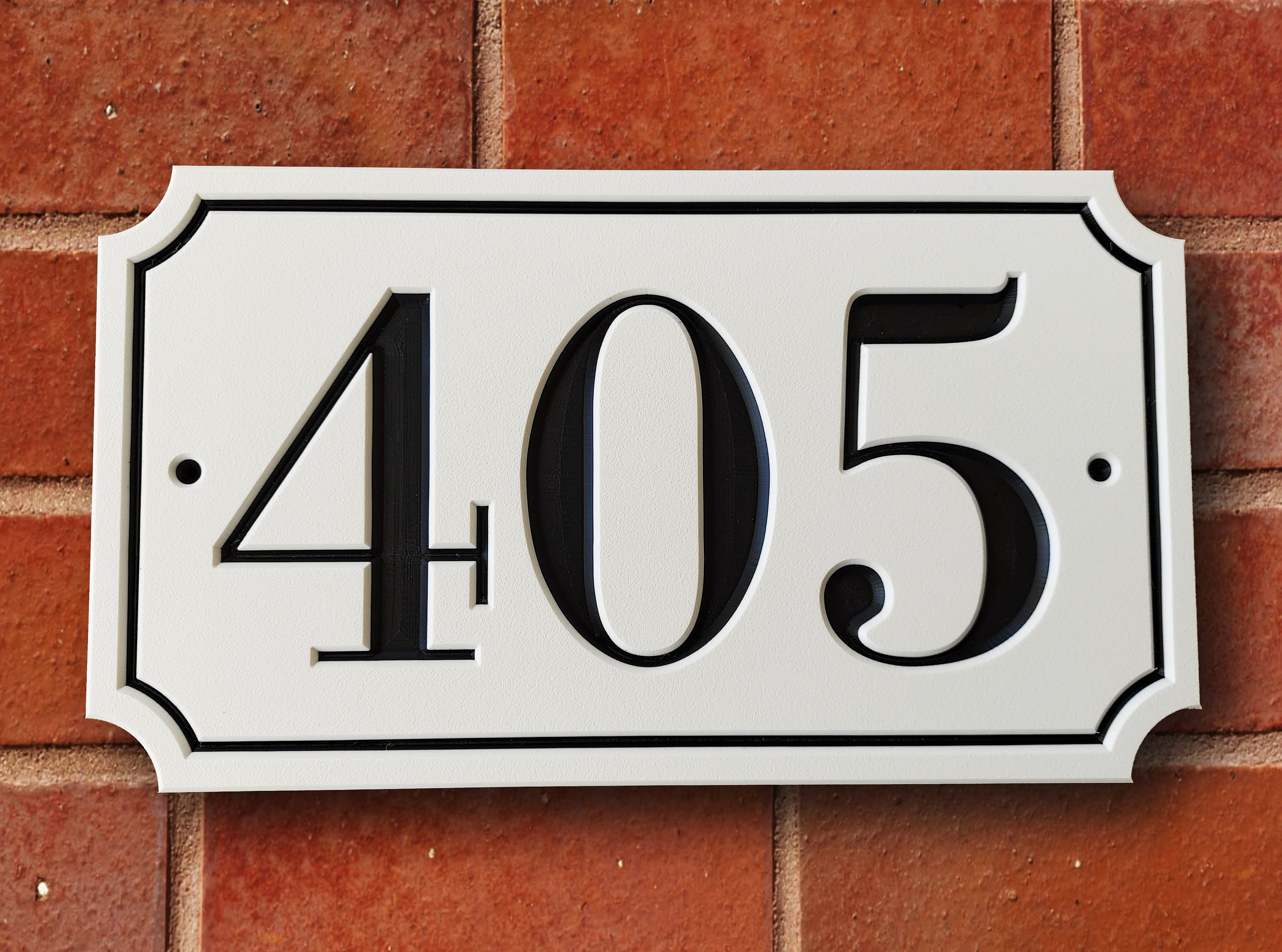 House Numbers Plaque Medium Address Plaque Vertical Custom House Numbers Signs Horizontal HDPE Plastic Weather-Resistant