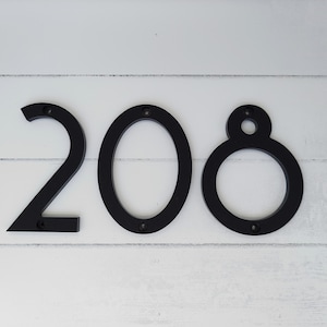 Art Déco de 10 polegadas e letras mais amplas e modernas de números de casas