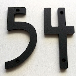 5 pulgadas Nativo & Thin Modern House Numbers Cartas