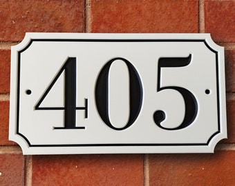 House Numbers Plaque Medium Size Address Plaque House Number Address Sign HDPE Plastic Weather-Resistant