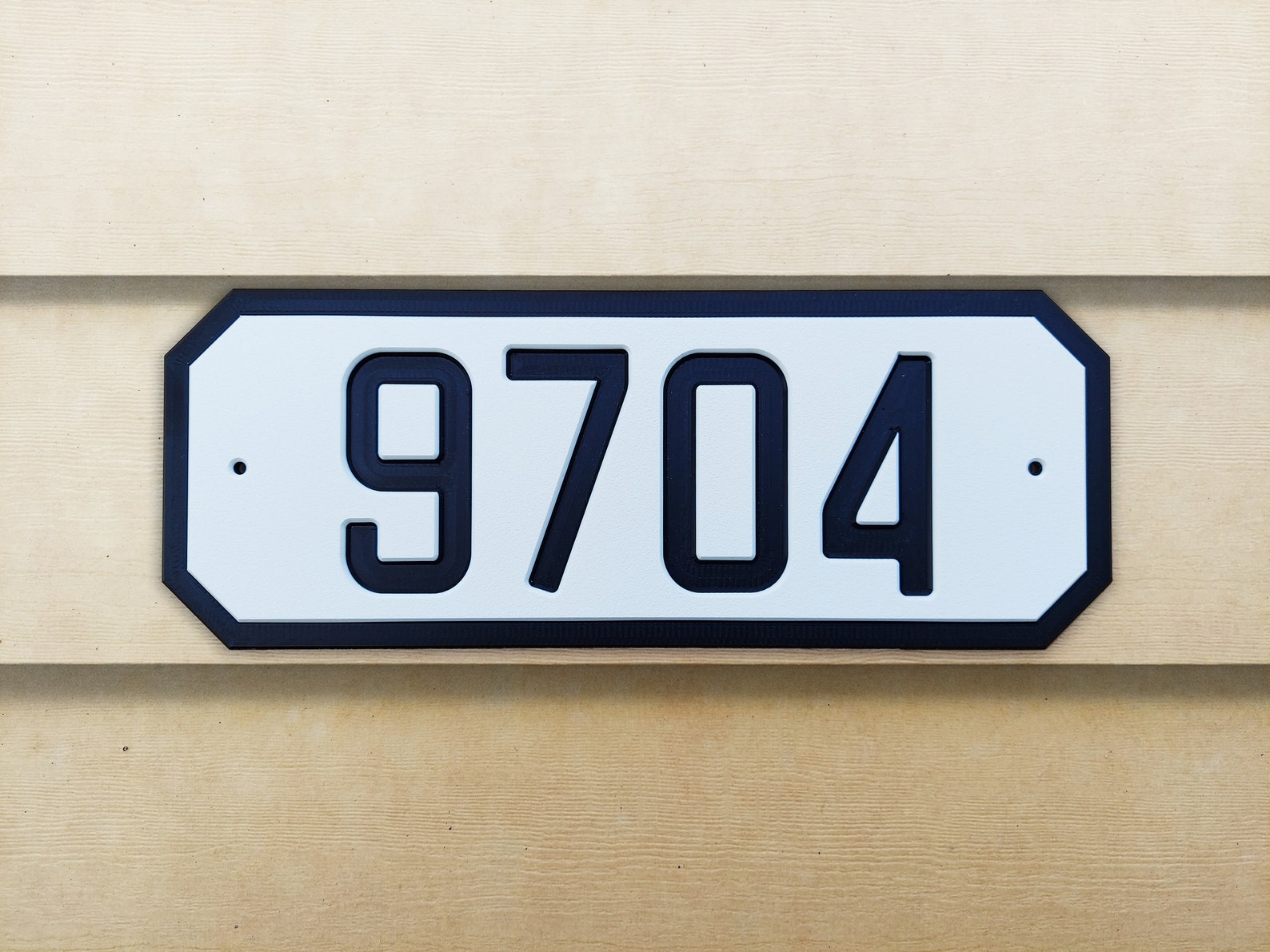 House Numbers Plaque Colonial Address Plaque Horizontal Custom Etsy