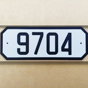 House Numbers Plaque Colonial Address Plaque Horizontal Custom House Numbers Signs HDPE Plastic Weather-Resistant