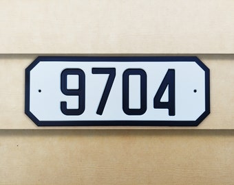 House Numbers Plaque Colonial Address Plaque Horizontal Custom House Numbers Signs HDPE Plastic Weather-Resistant