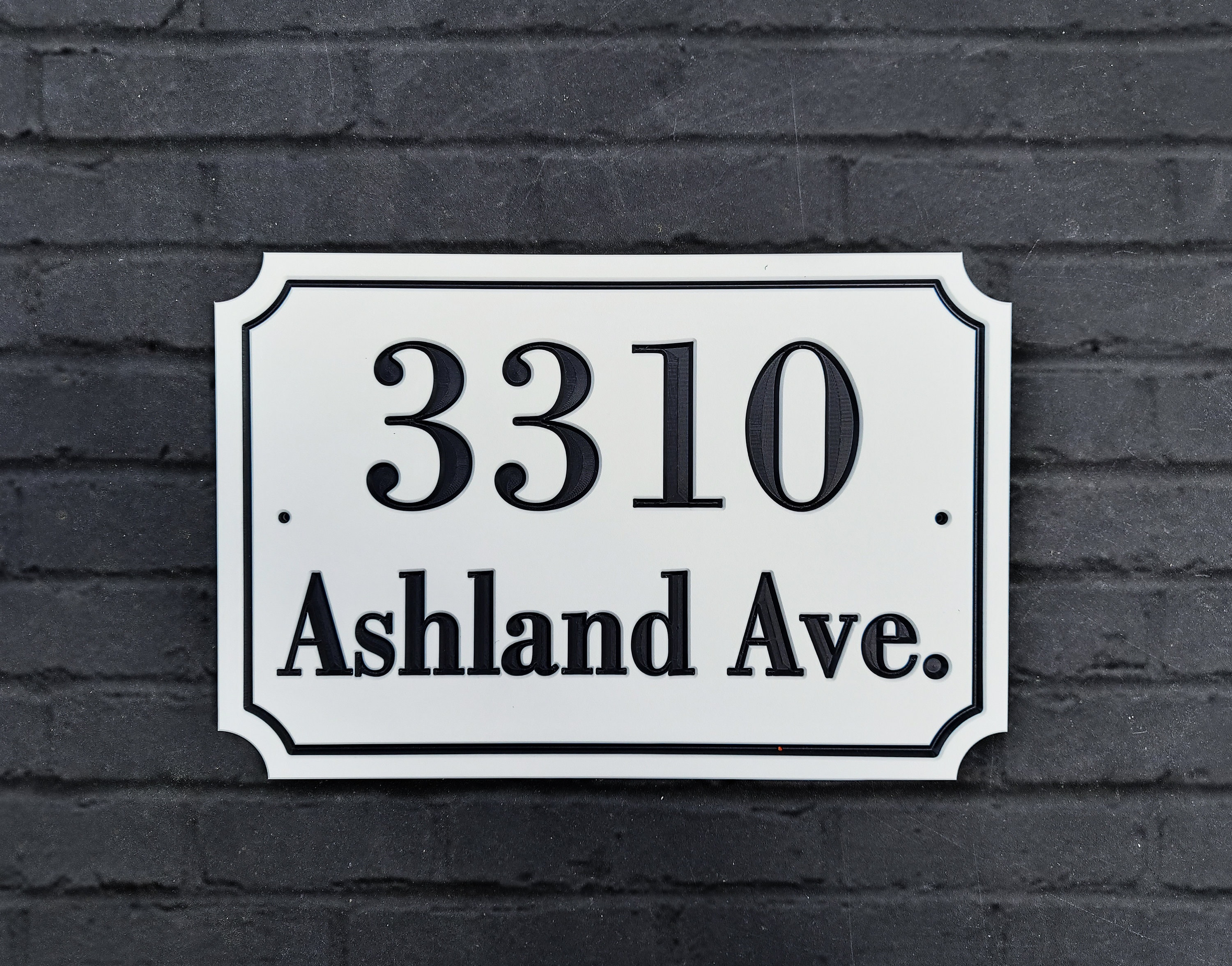 House Numbers Plaque Medium Address Plaque Vertical Custom House Numbers Signs Horizontal HDPE Plastic Weather-Resistant