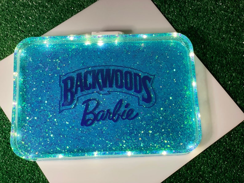 Rolling Tray, Barbie Inspired Light Rolling Tray Set, Custom Rolling Tray Set Etsy