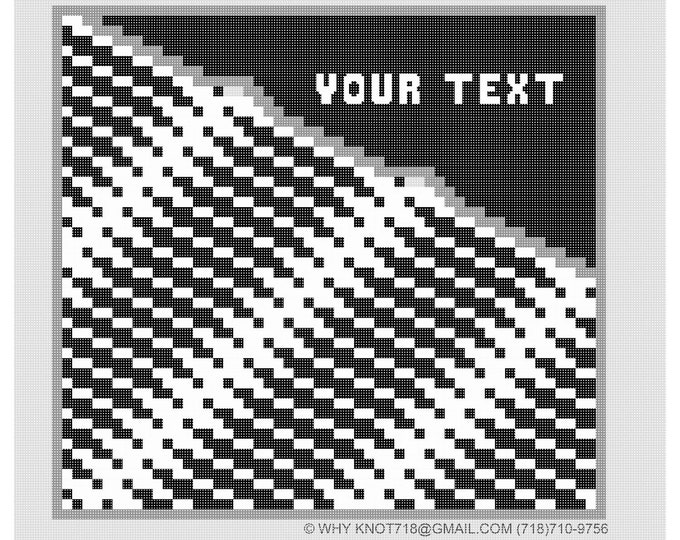 Needlepoint Handpainted Geometric Canvas: Tefillin, Tallit, Challah Cover  (GEO-2072  Black)