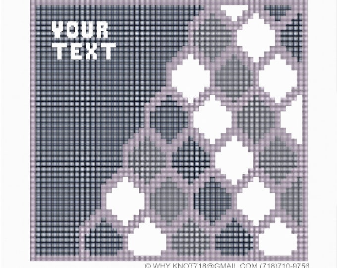 Needlepoint Handpainted Geometric Canvas: Tefillin, Tallit Bag Set (geo-2140 Purple)