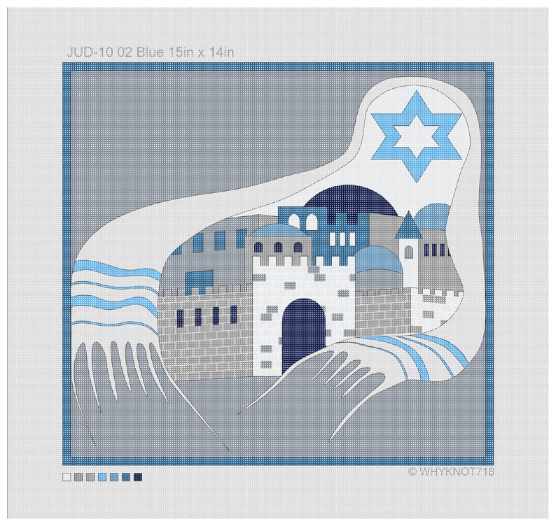 Needlepoint Handpainted Judaica Canvas Tefillin, Tallit Bag Etsy